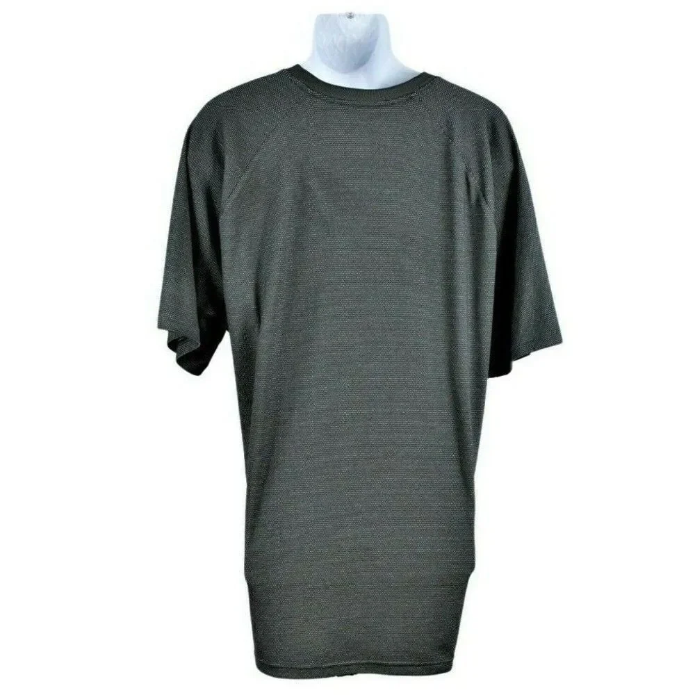 T-Shirt Short Sleeve Crew Neck Casual Dot Pattern Gray Champion Men's Size 2XL - Picture 2 of 6